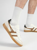 Sneakers Uit Leder Gola Wit men CMB426XE-vue-porte